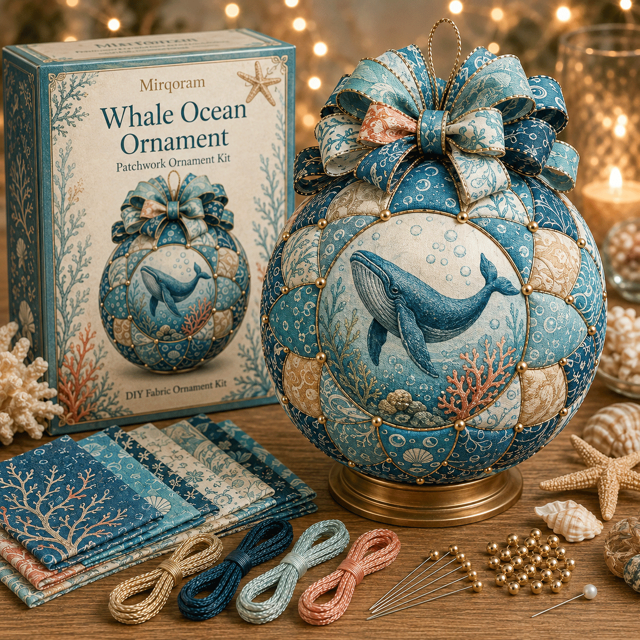 Beginner-Friendly DIY Ocean Treasures Patchwork Ornament Kit Collection