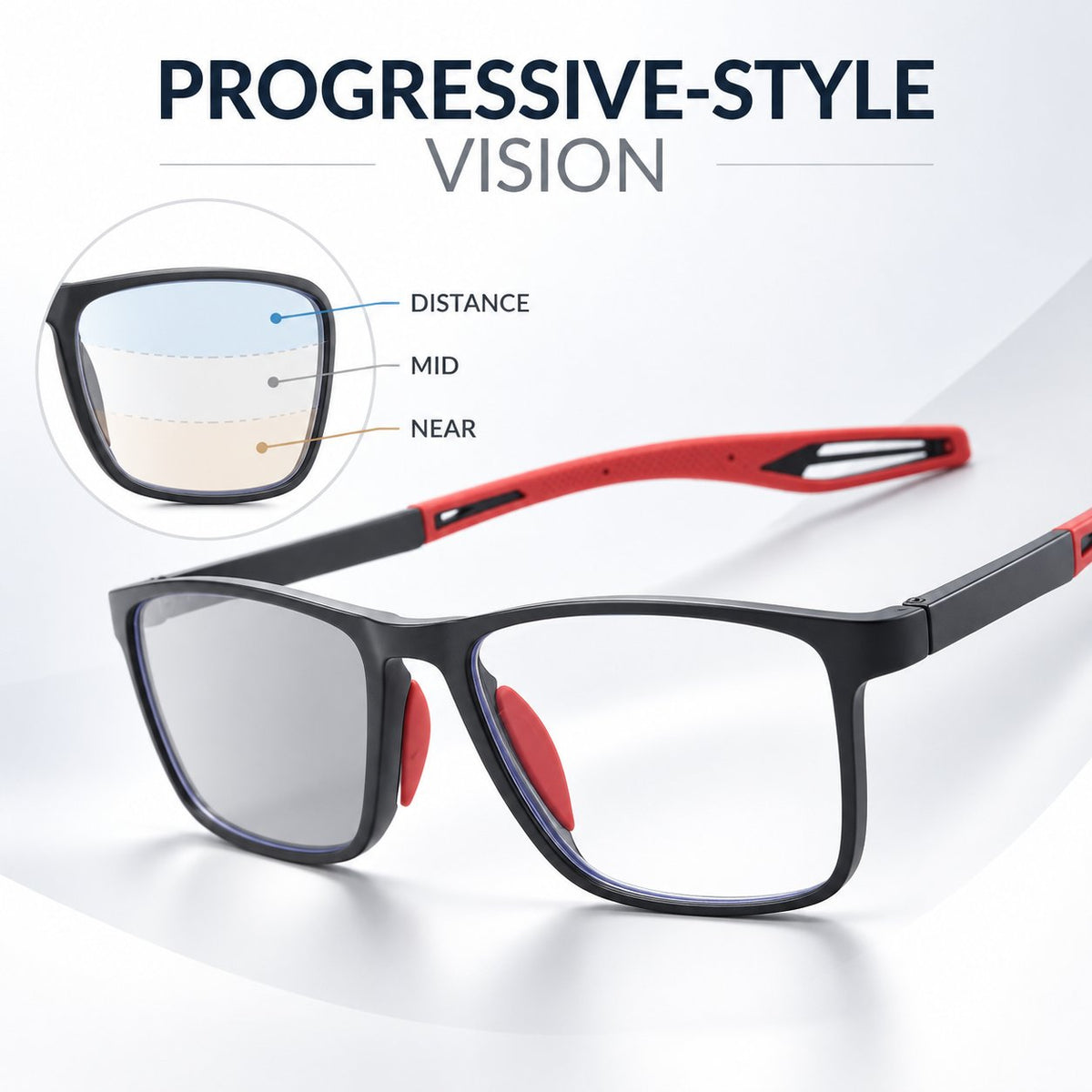 Photochromic Progressive Reading Glasses
