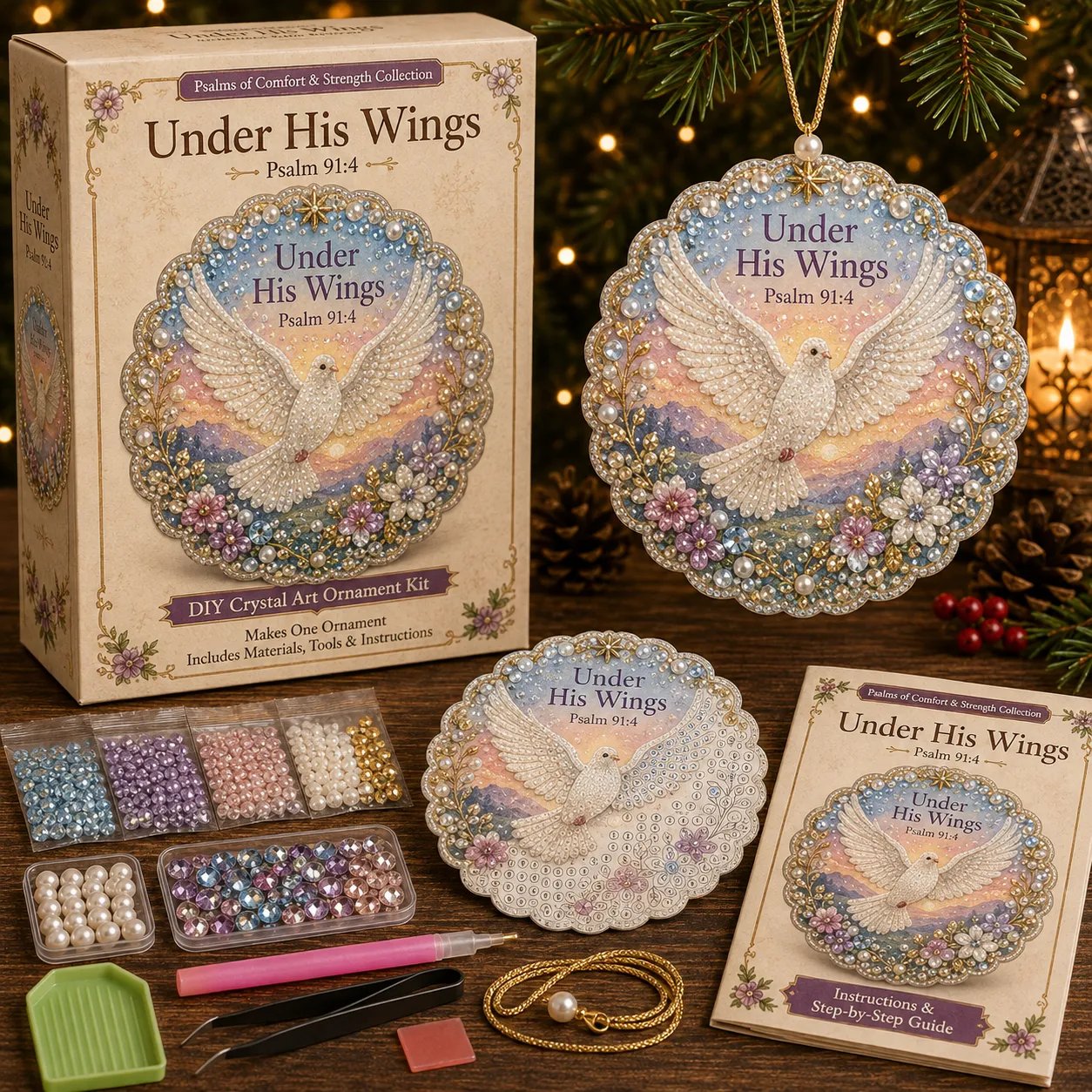 Beginner-Friendly Scripture Pearl Diamond Art Ornament DIY Kit