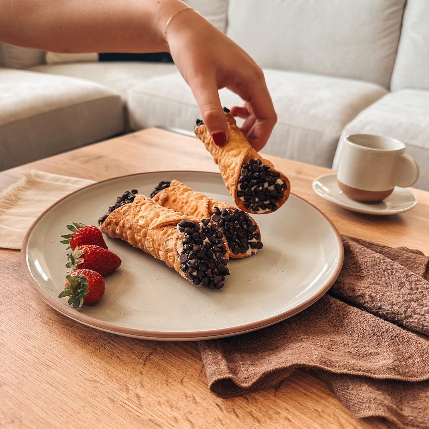 Modern Rustic Earl Grey Ceramic Dinner Plates