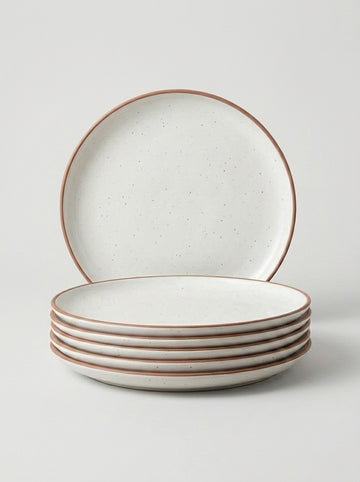 Modern Rustic Earl Grey Ceramic Dinner Plates