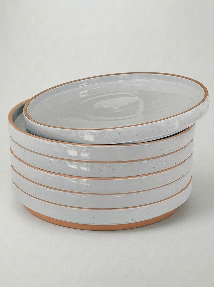 Vanilla White Ceramic Dessert Plates for Mindful Everyday Dining