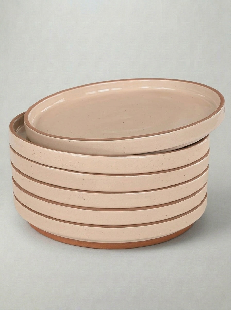 Vanilla White Ceramic Dessert Plates for Mindful Everyday Dining