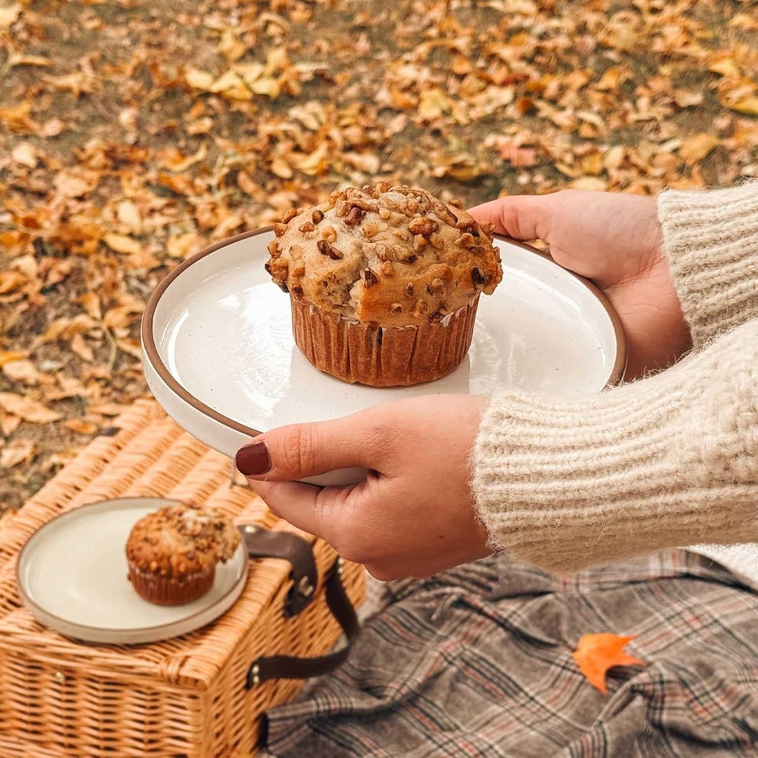 Vanilla White Ceramic Dessert Plates for Mindful Everyday Dining