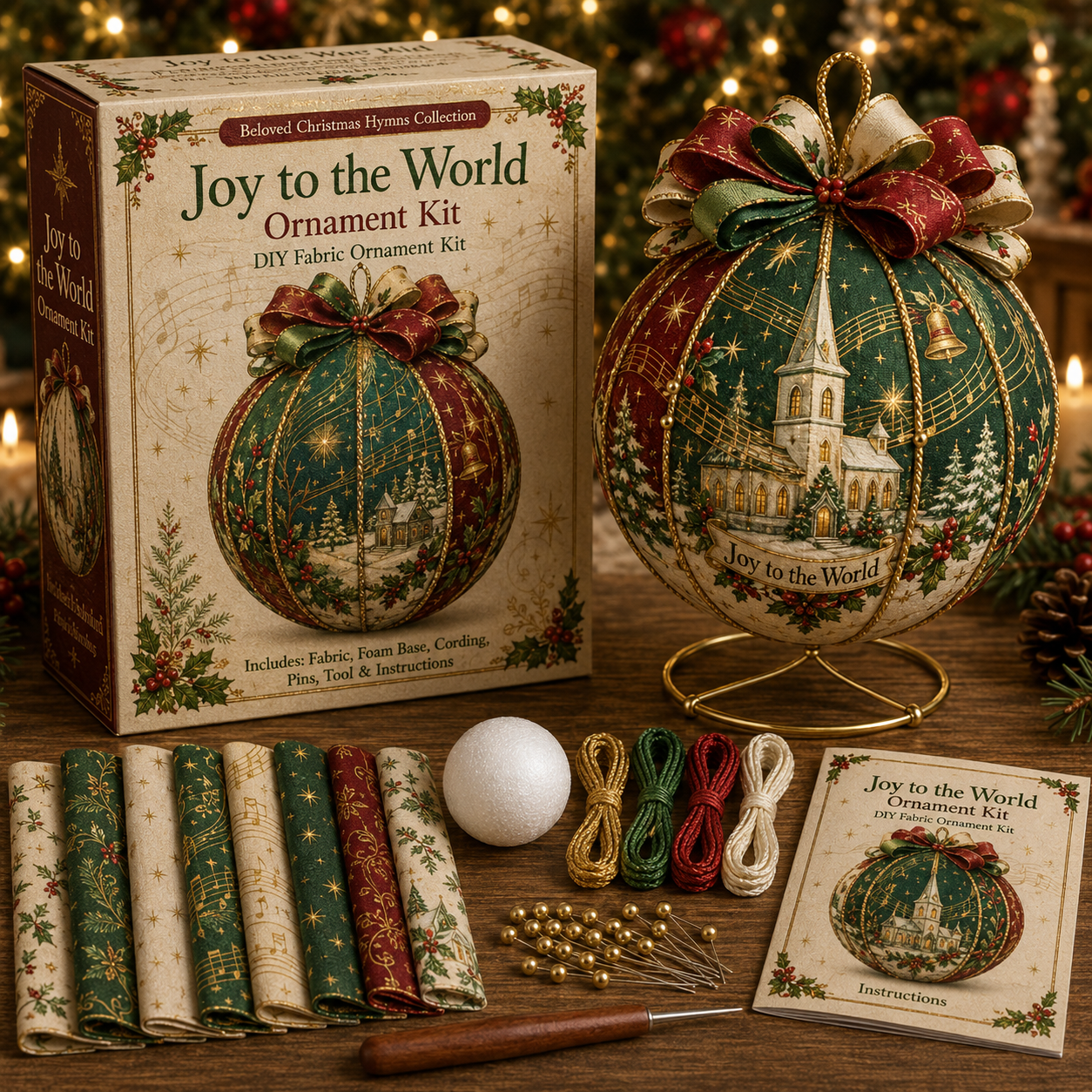 Beloved Christmas Hymns DIY Fabric Ornament Kit