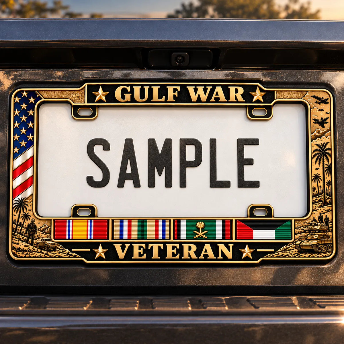 Gulf War Veteran Commemorative License Plate Frame