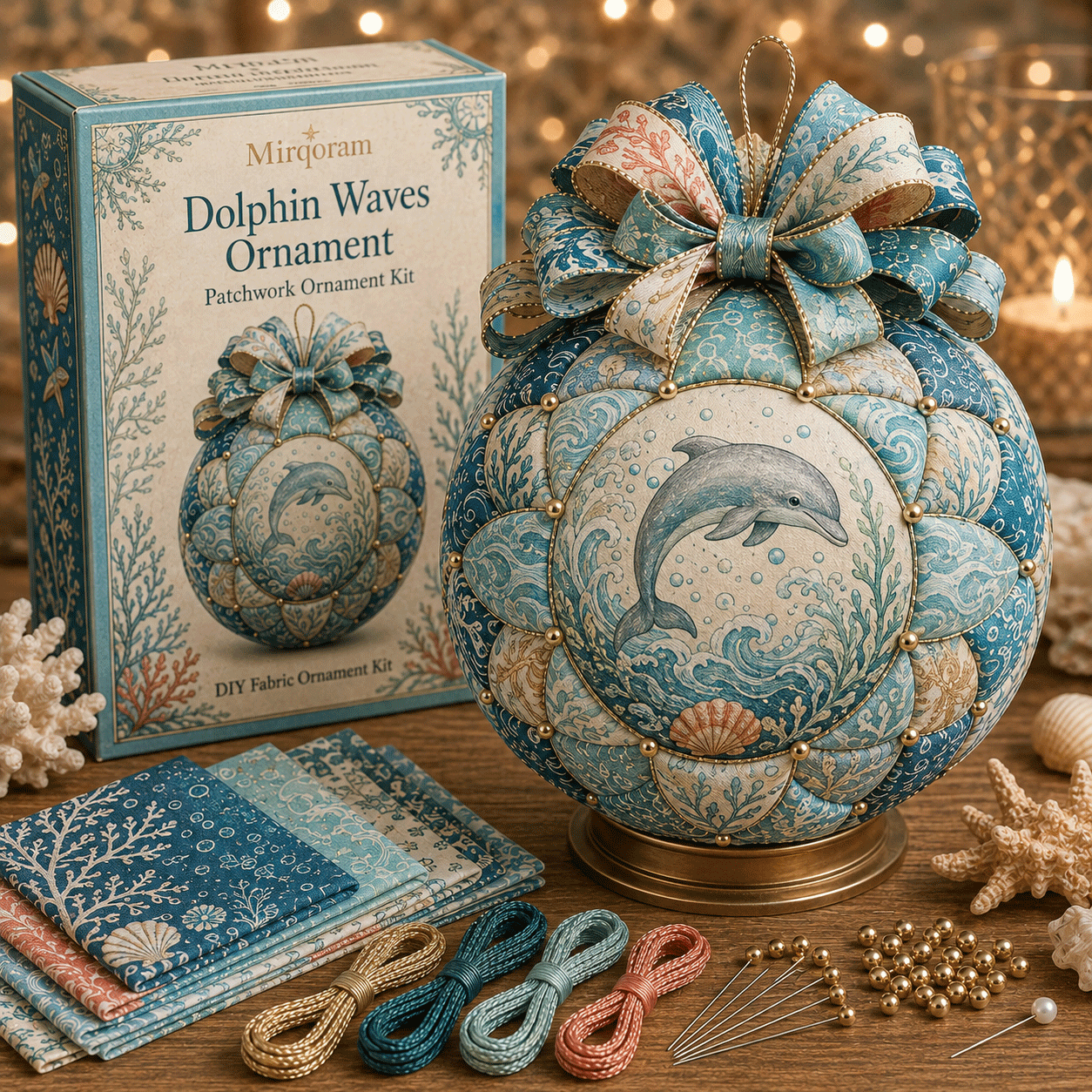 Beginner-Friendly DIY Ocean Treasures Patchwork Ornament Kit Collection