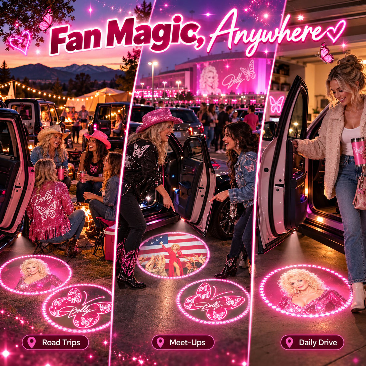 Car Door Welcome Shadow Light | Glow With Your Favorite Country Star