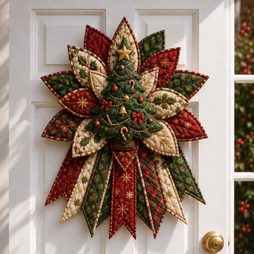 Festive Quilted Christmas Door Hanging DIY Sewing Kit