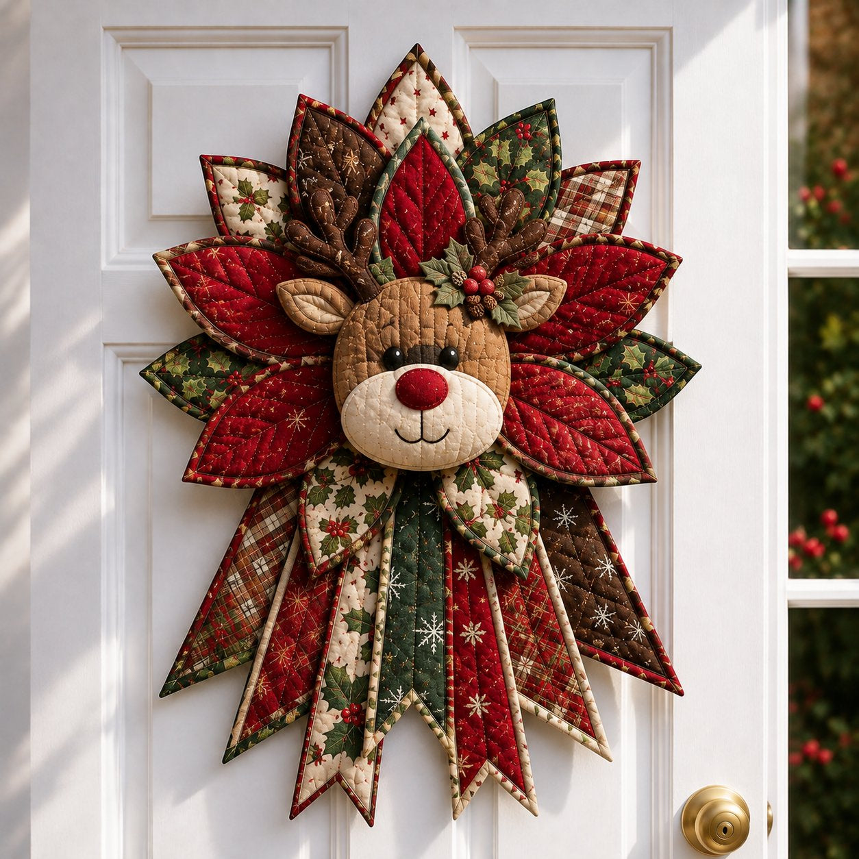 Festive Quilted Christmas Door Hanging DIY Sewing Kit