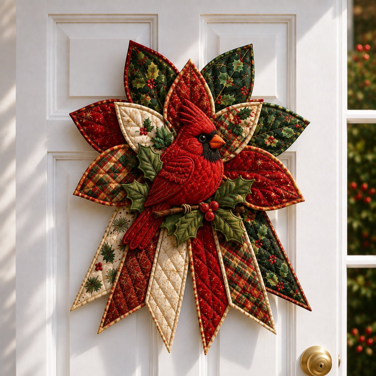 Festive Quilted Christmas Door Hanging DIY Sewing Kit