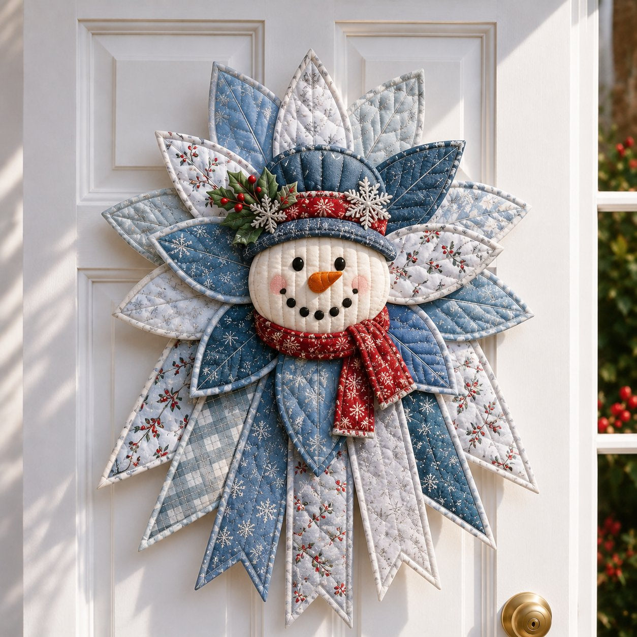 Festive Quilted Christmas Door Hanging DIY Sewing Kit
