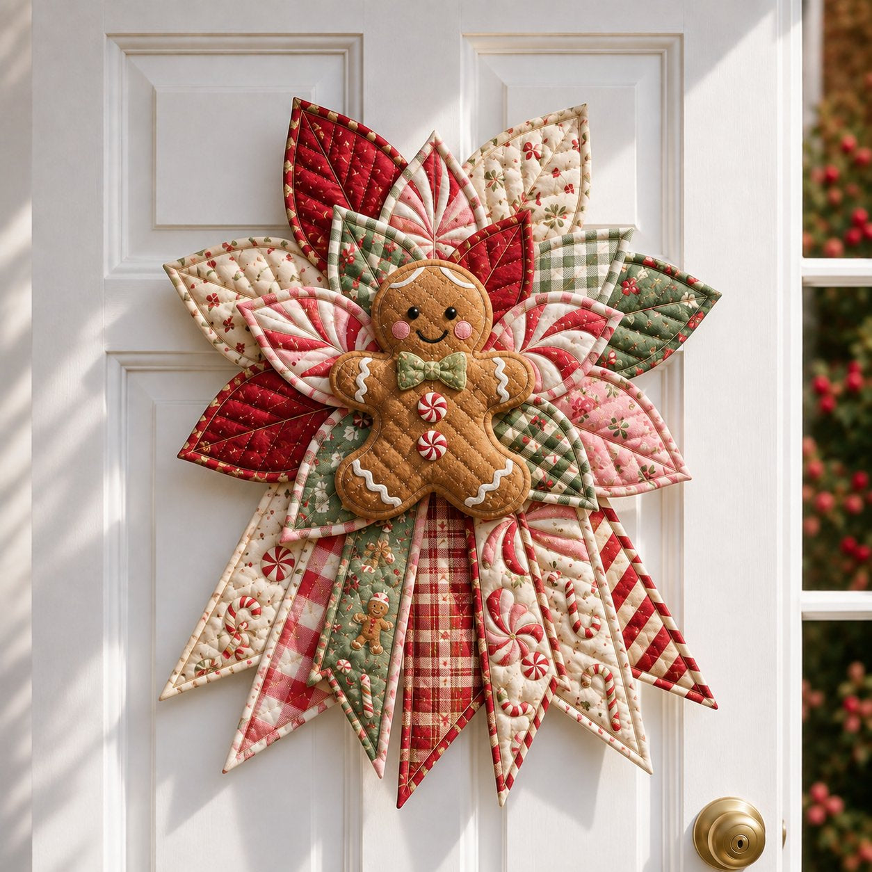 Festive Quilted Christmas Door Hanging DIY Sewing Kit