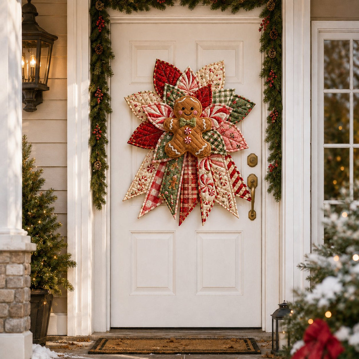 Festive Quilted Christmas Door Hanging DIY Sewing Kit
