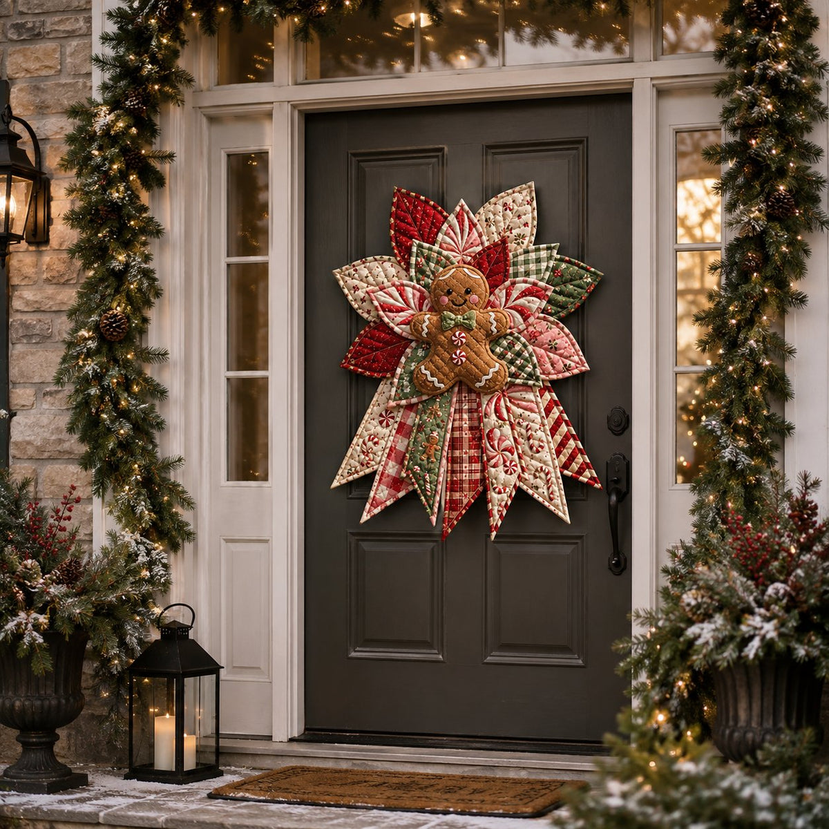 Festive Quilted Christmas Door Hanging DIY Sewing Kit