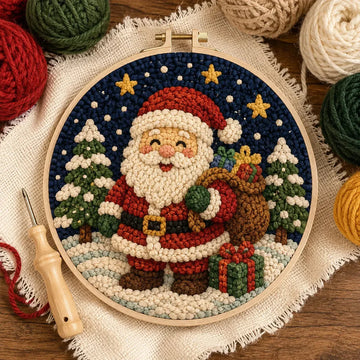 Beginner-Friendly Christmas Punch Needle DIY Kit