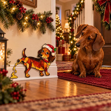 Funny Peeing Dachshund Christmas Decoration