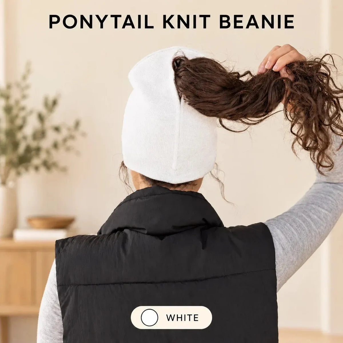 Women's Magnetic Ponytail Beanie