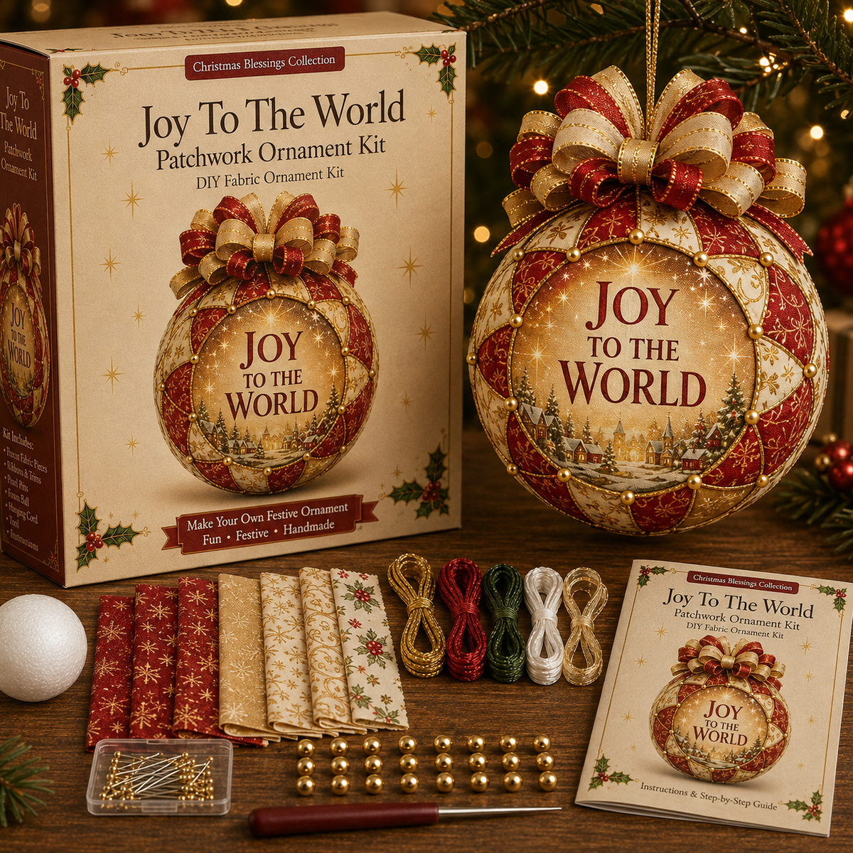 Christmas Blessings Patchwork Ornament DIY Kit