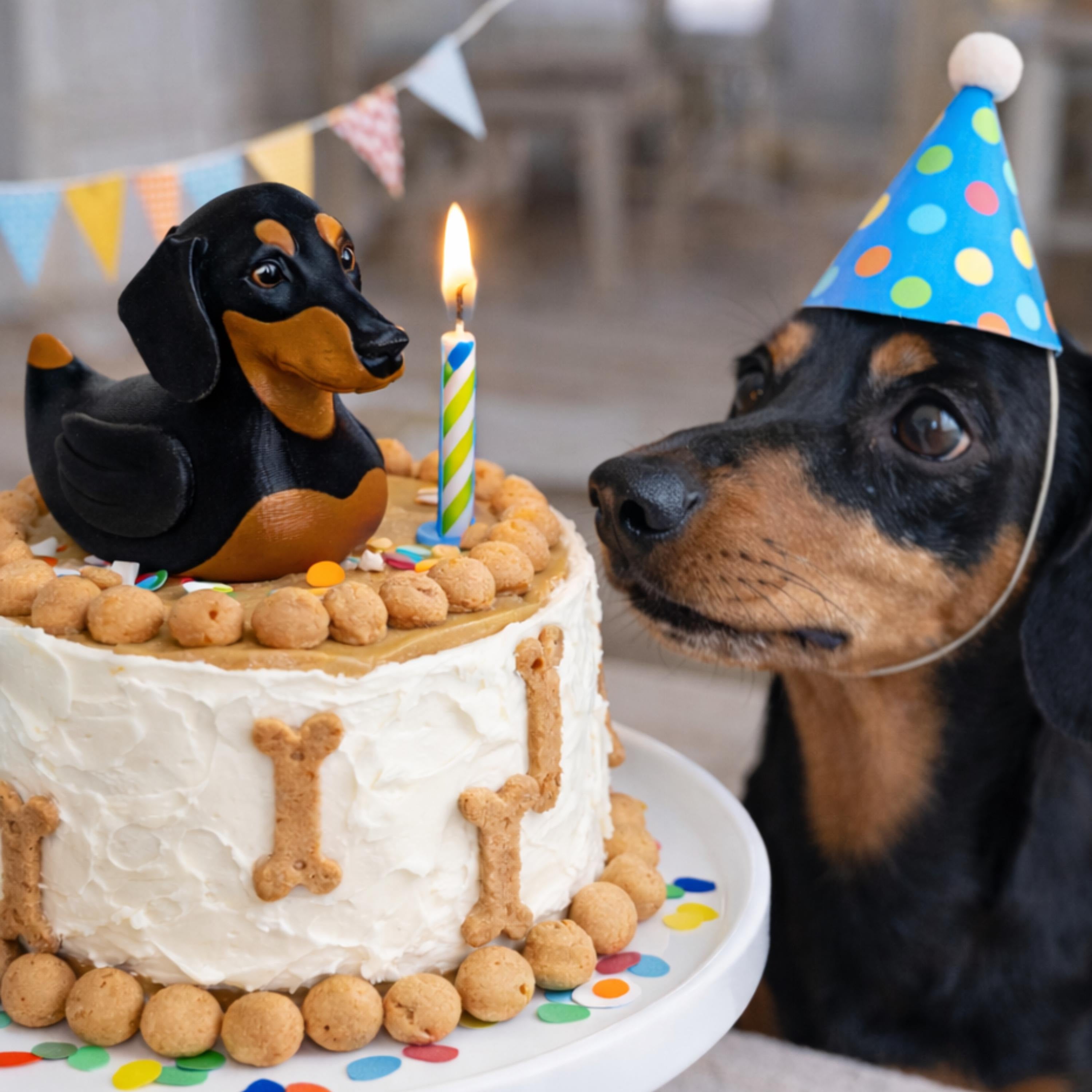 Dachshund Duck Figurine – Cute Doxie Rubber Duck Mashup Ornament