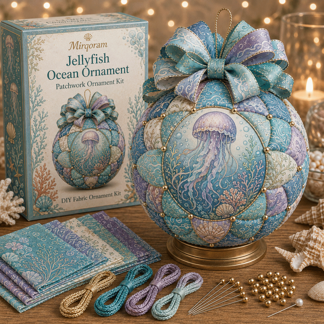Beginner-Friendly DIY Ocean Treasures Patchwork Ornament Kit Collection