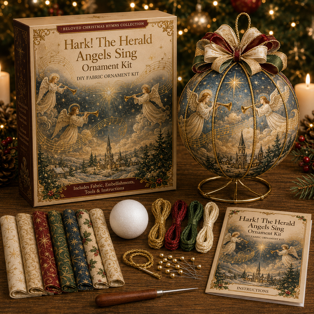 Beloved Christmas Hymns DIY Fabric Ornament Kit