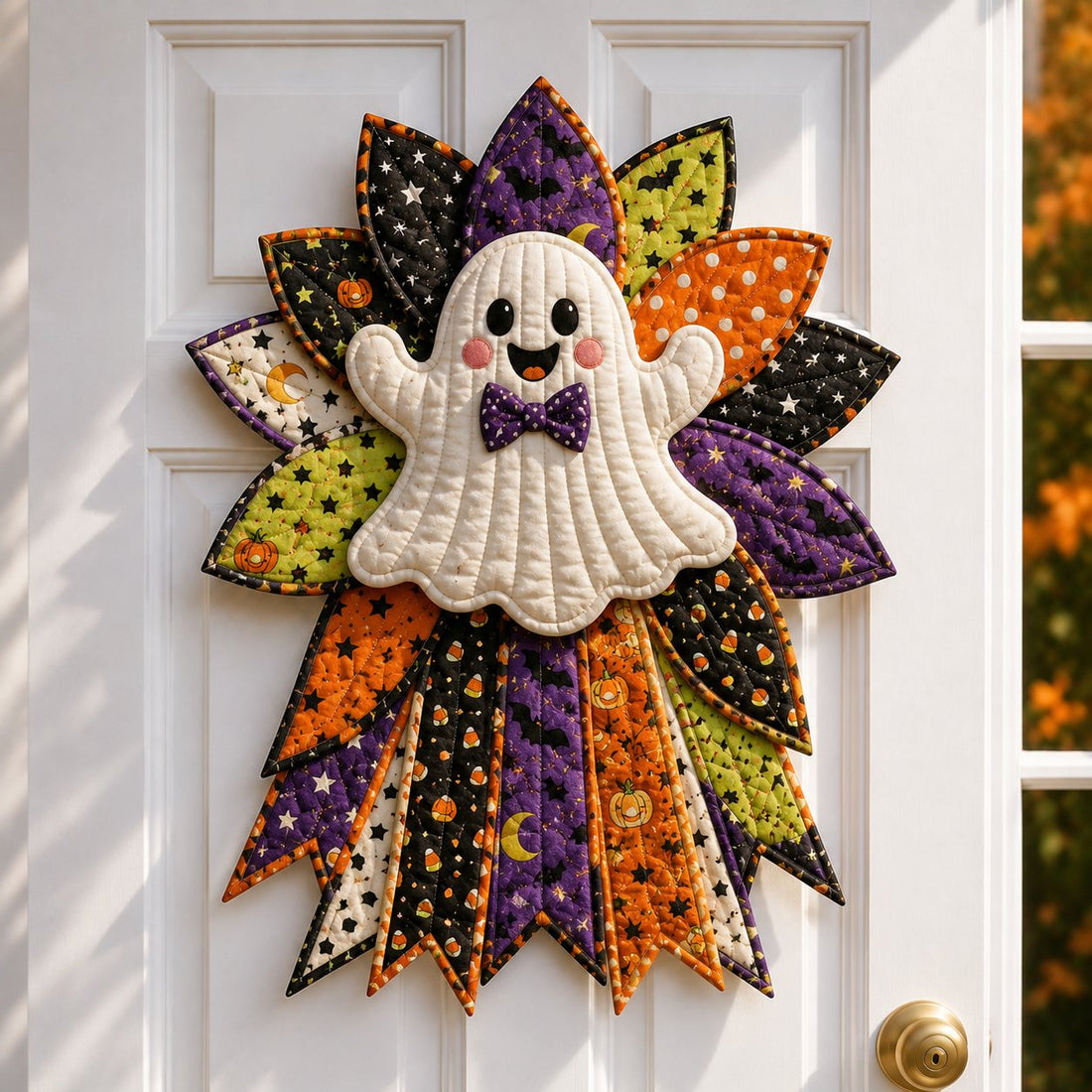 DIY Quilted Halloween Pumpkin Door Hanger Kit