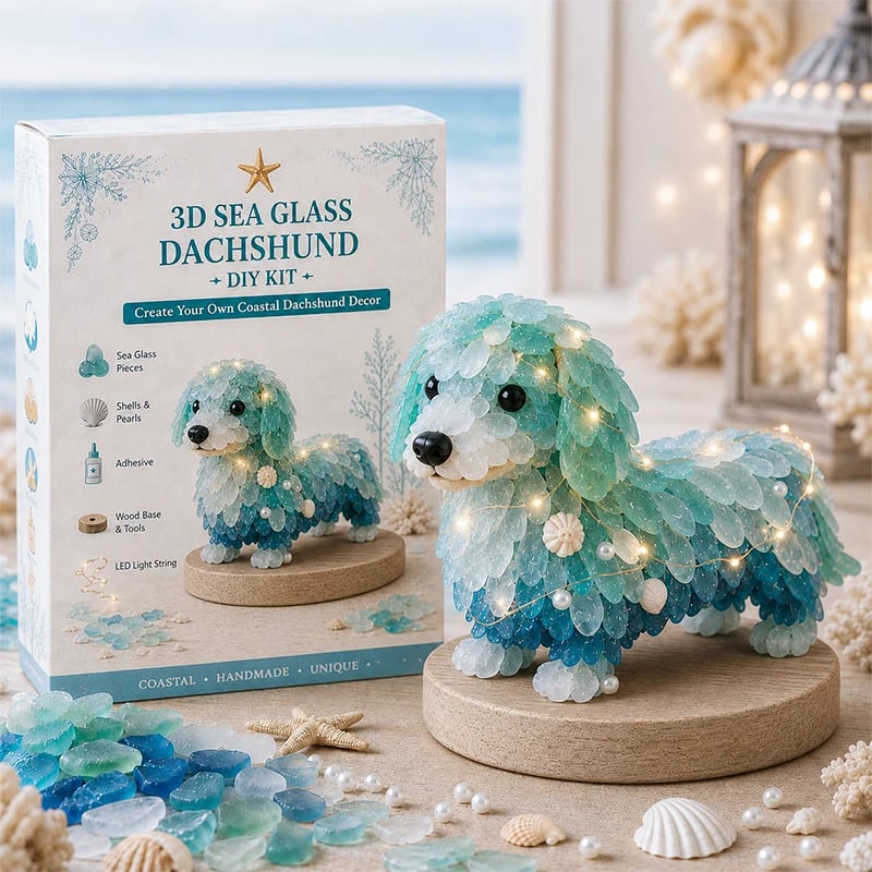 Beginner-Friendly DIY 3D Lighted Sea Glass-Style Art Kit Collection