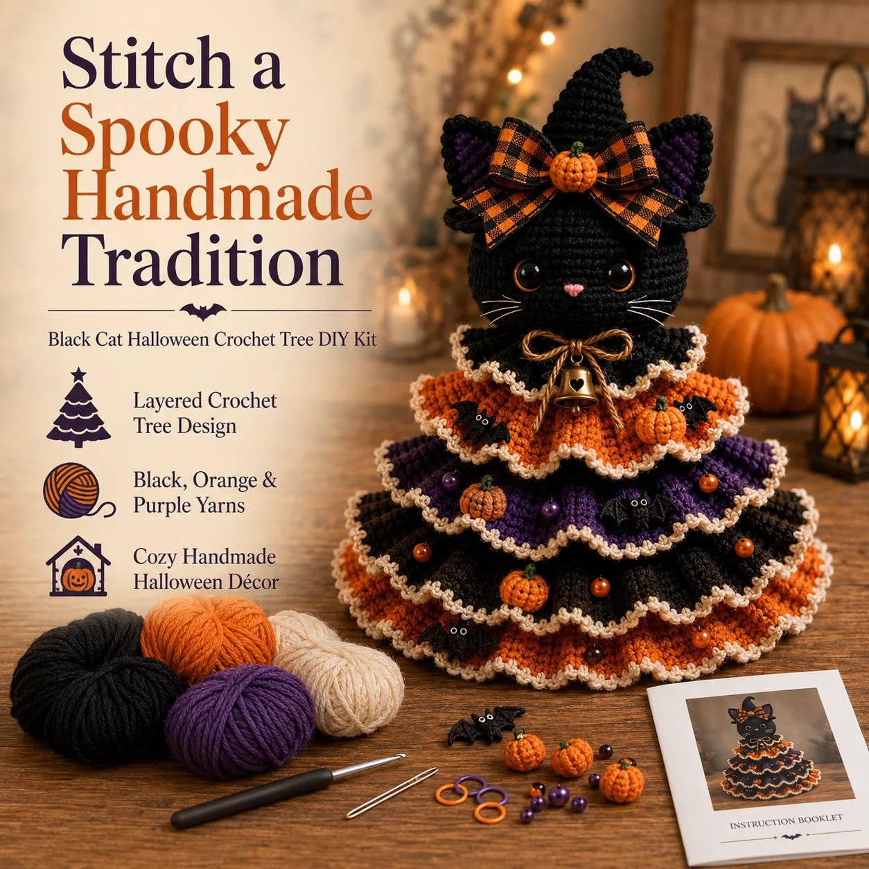 Halloween Crochet Tabletop Decor DIY Kit
