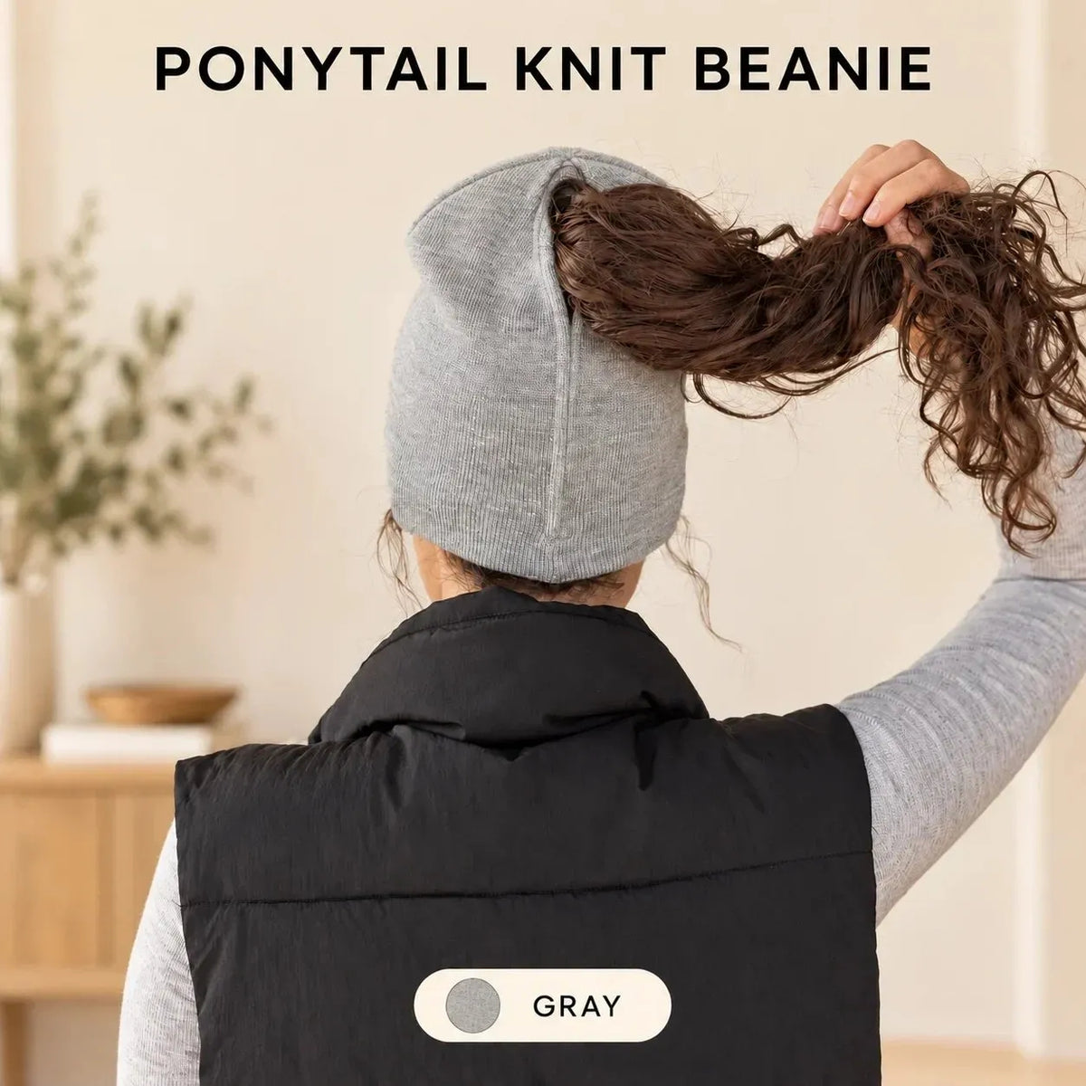 Women's Magnetic Ponytail Beanie