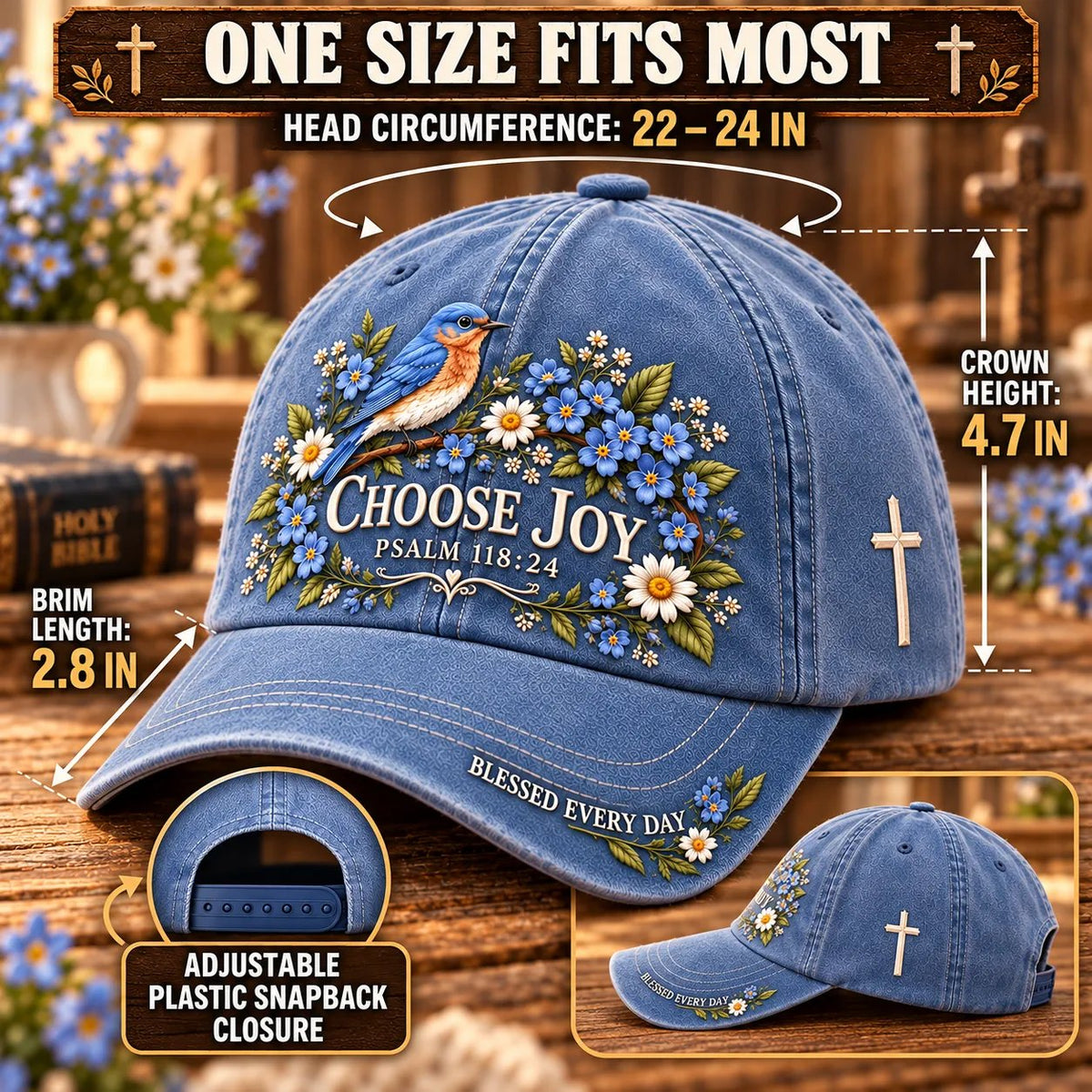 Christian Faith & Nature Scripture Baseball Cap