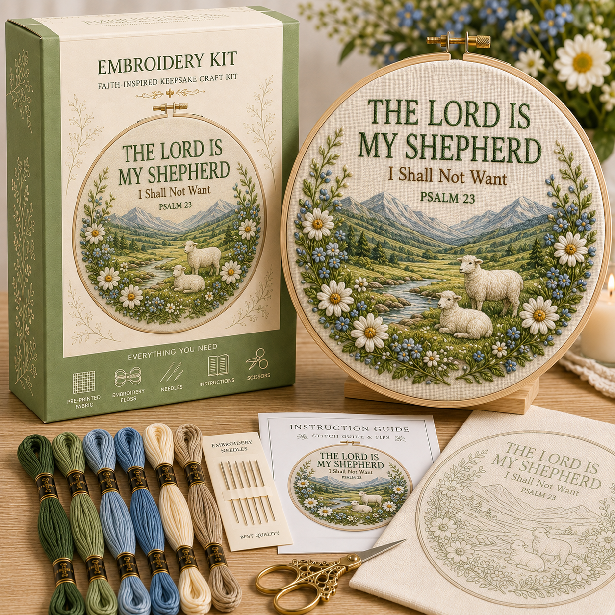 Faith & Scripture Embroidery Kit