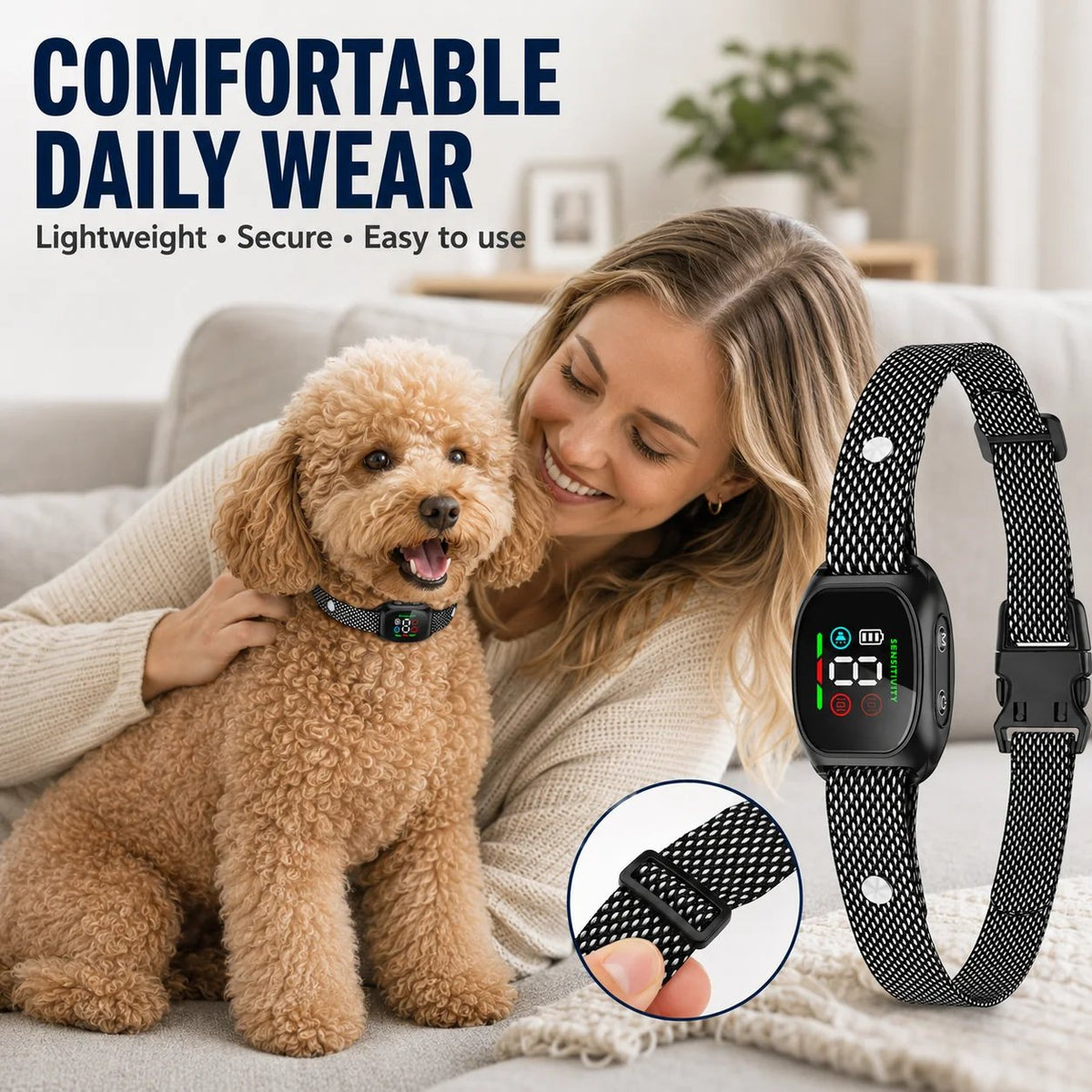 Smart No-Shock Anti-Bark Collar for Dogs