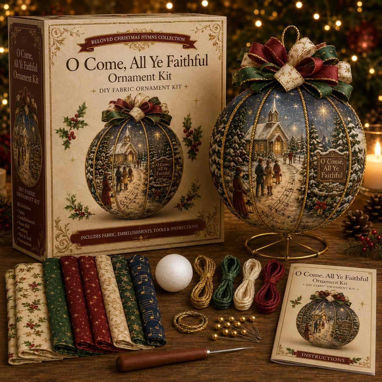 Beloved Christmas Hymns DIY Fabric Ornament Kit