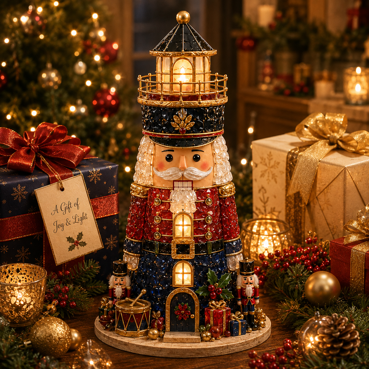 Beginner-Friendly DIY Lighted Christmas Character Sea Glass-Style Lighthouse Kit Collection