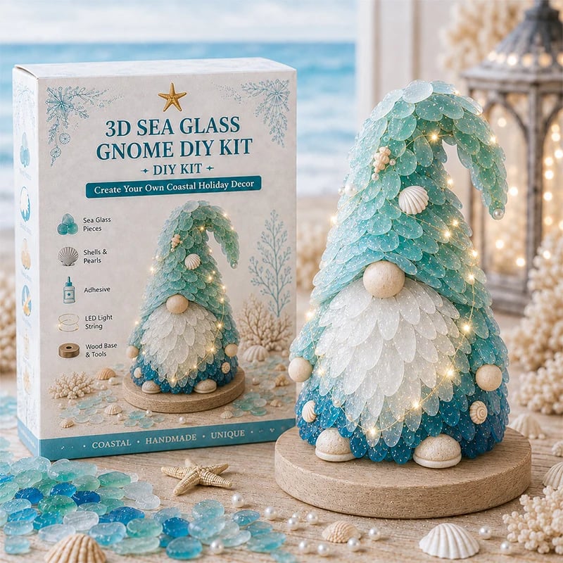 Beginner-Friendly DIY 3D Lighted Sea Glass-Style Art Kit Collection
