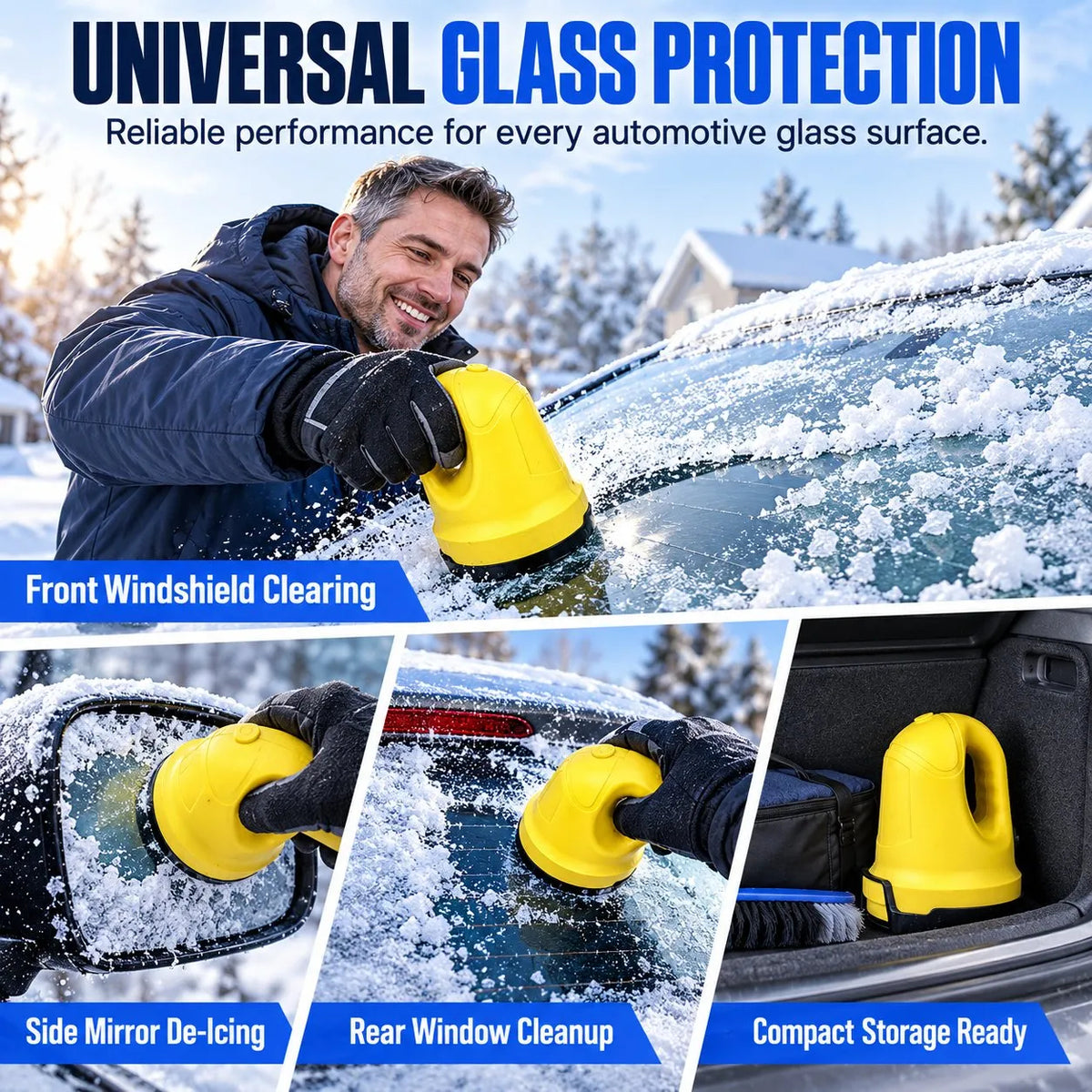 Electric Car Ice Scraper USB Rechargeable Winter Window Snow Removal Tool