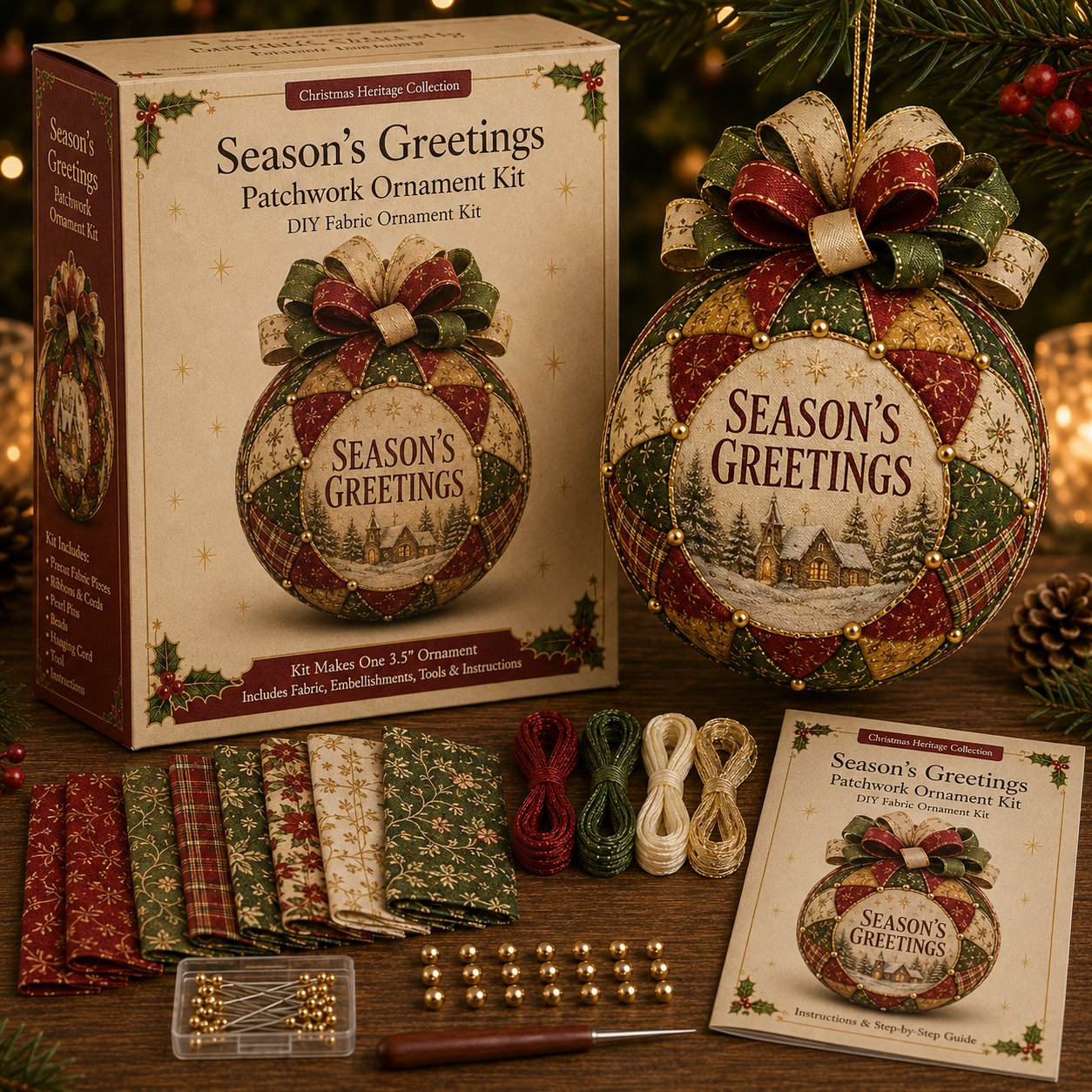 Christmas Blessings Patchwork Ornament DIY Kit