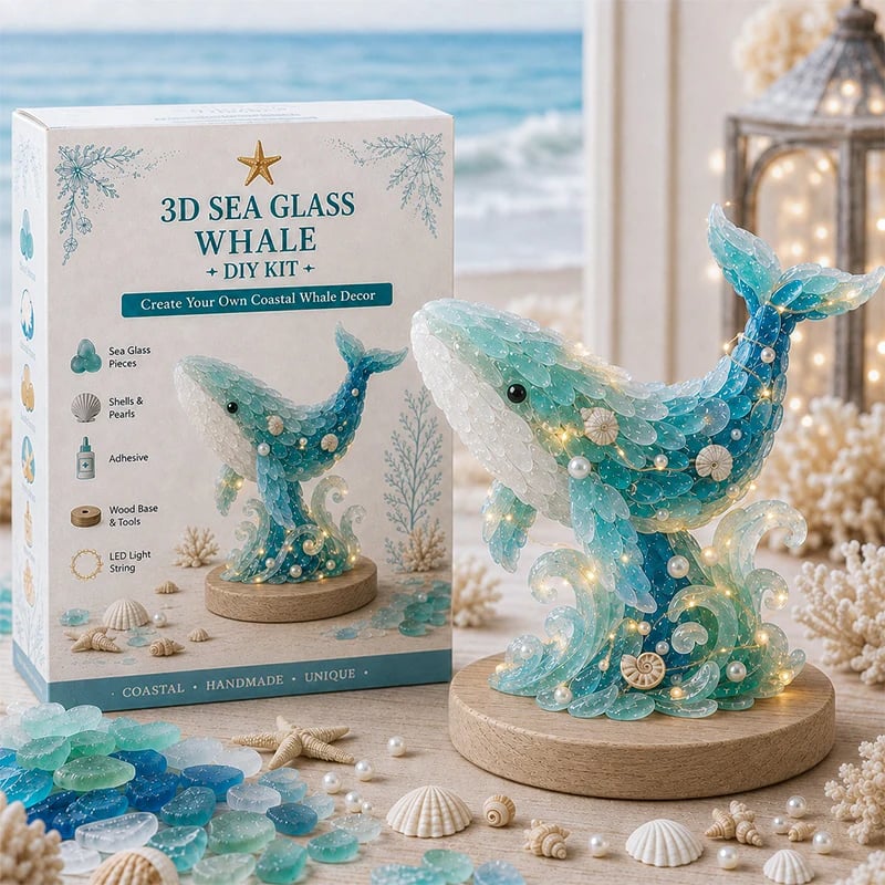 Beginner-Friendly DIY 3D Lighted Sea Glass-Style Art Kit Collection