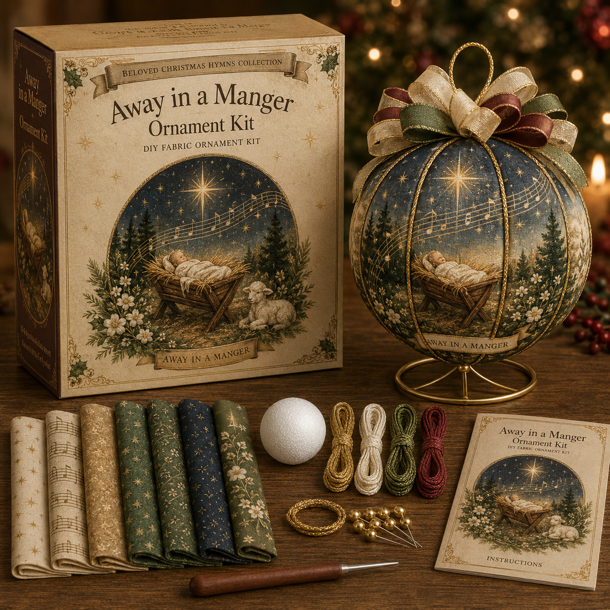 Beloved Christmas Hymns DIY Fabric Ornament Kit