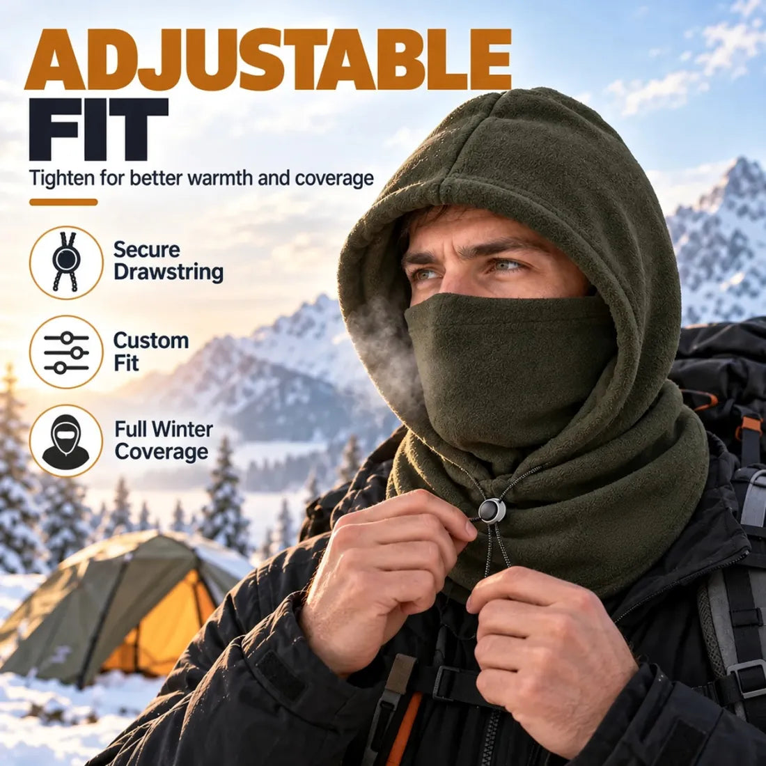 Winter Fleece Hood – 3-in-1 Warmth for Head, Face & Neck