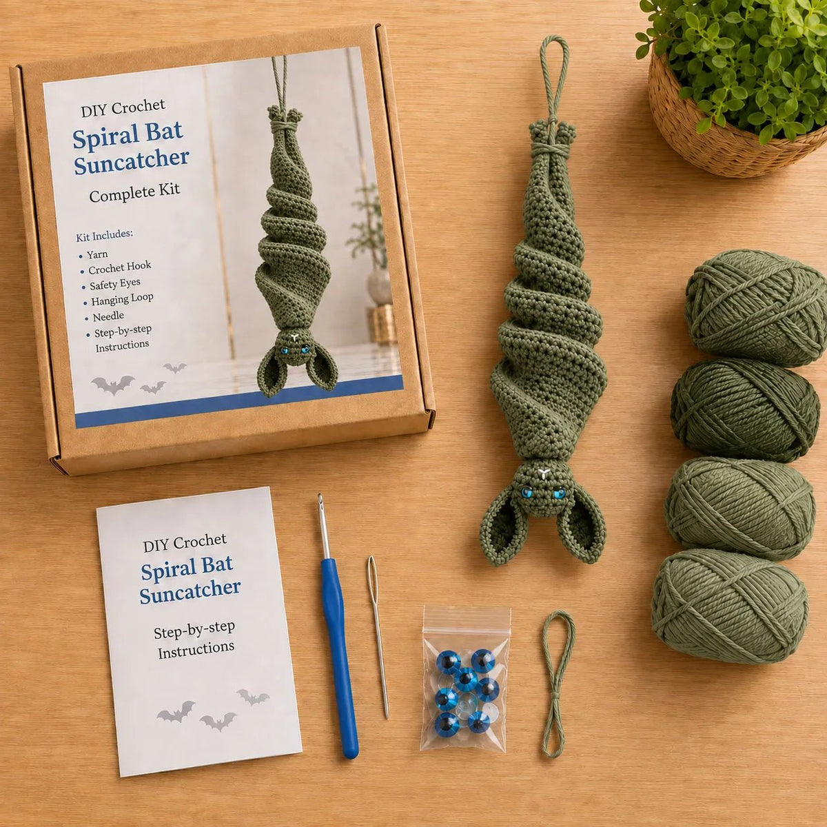 Crochet Bat Wind Spinner DIY Kit