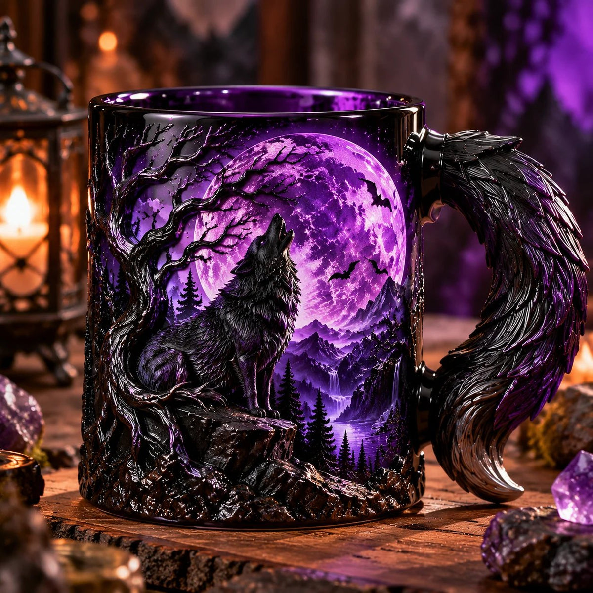 The Eternal Howl Collection — Heat-Changing Wolf Mug