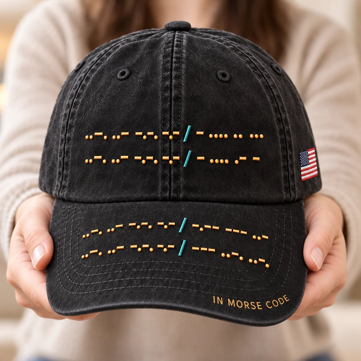Secret Attitude Morse Code Cap