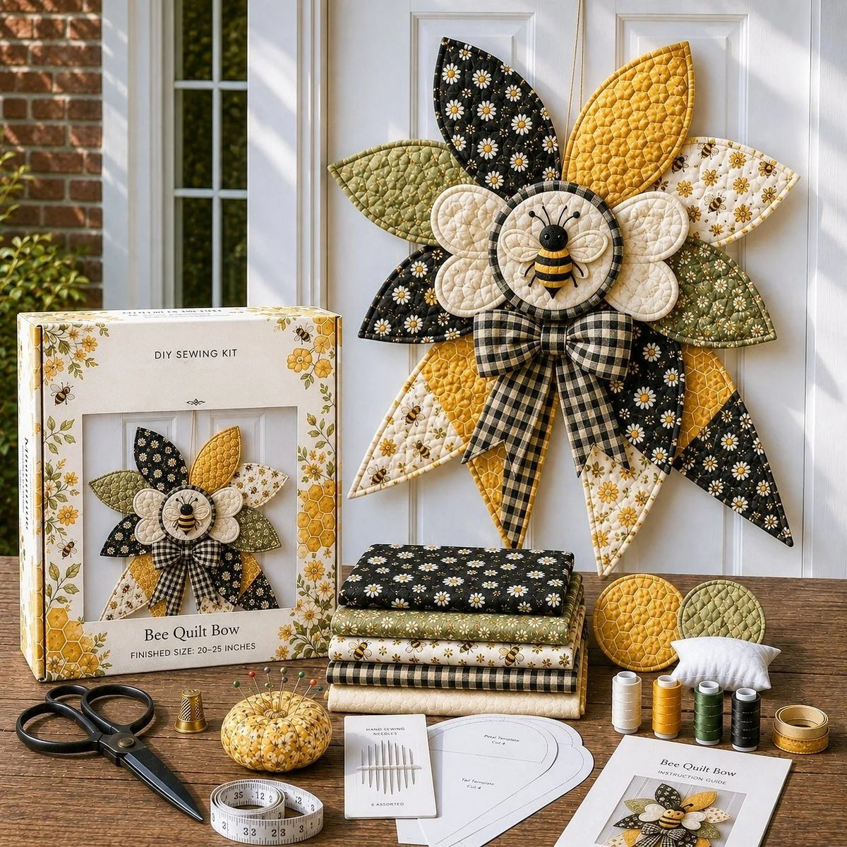 DIY Quilted Animal Door Hanging Sewing Kit