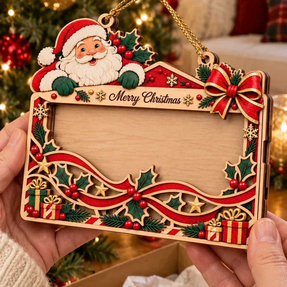 Wooden Christmas Cash Gift Holder Ornament