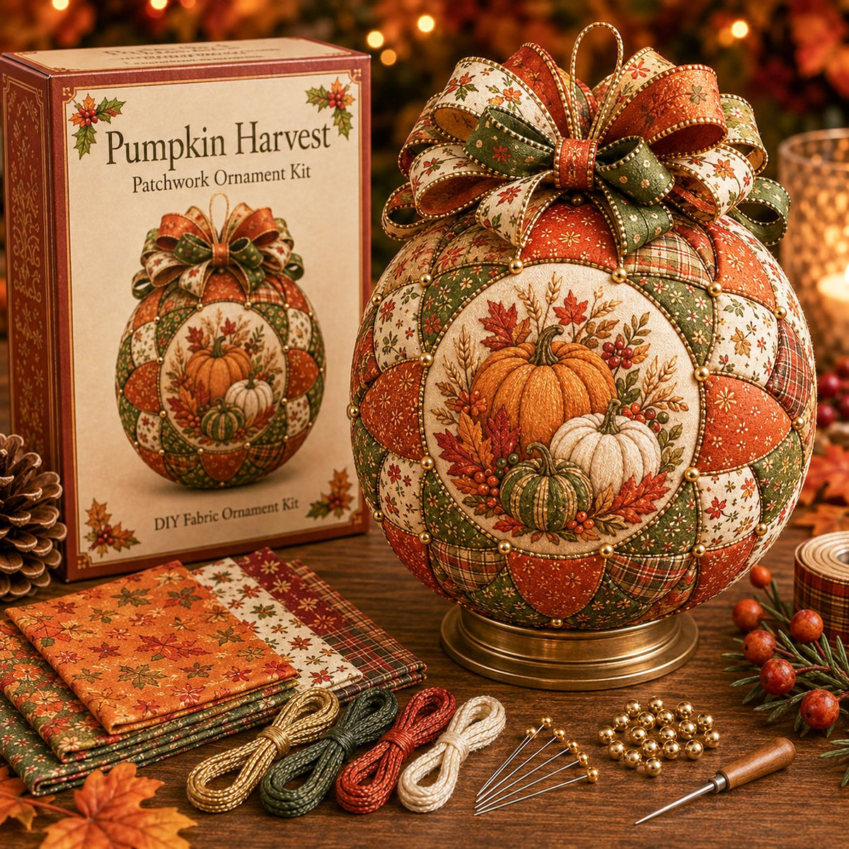 Autumn Thanksgiving Classics Patchwork Ornament DIY Kit