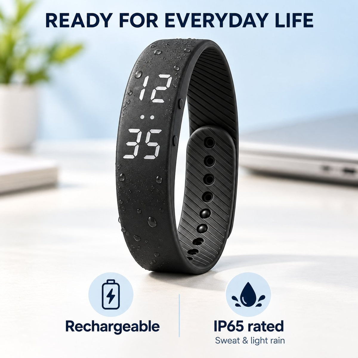 Silent Vibrating Alarm Wristband