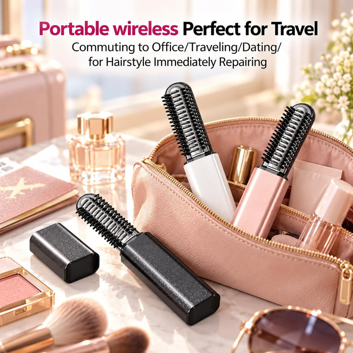 Portable Cordless Mini Hair Straightener Comb