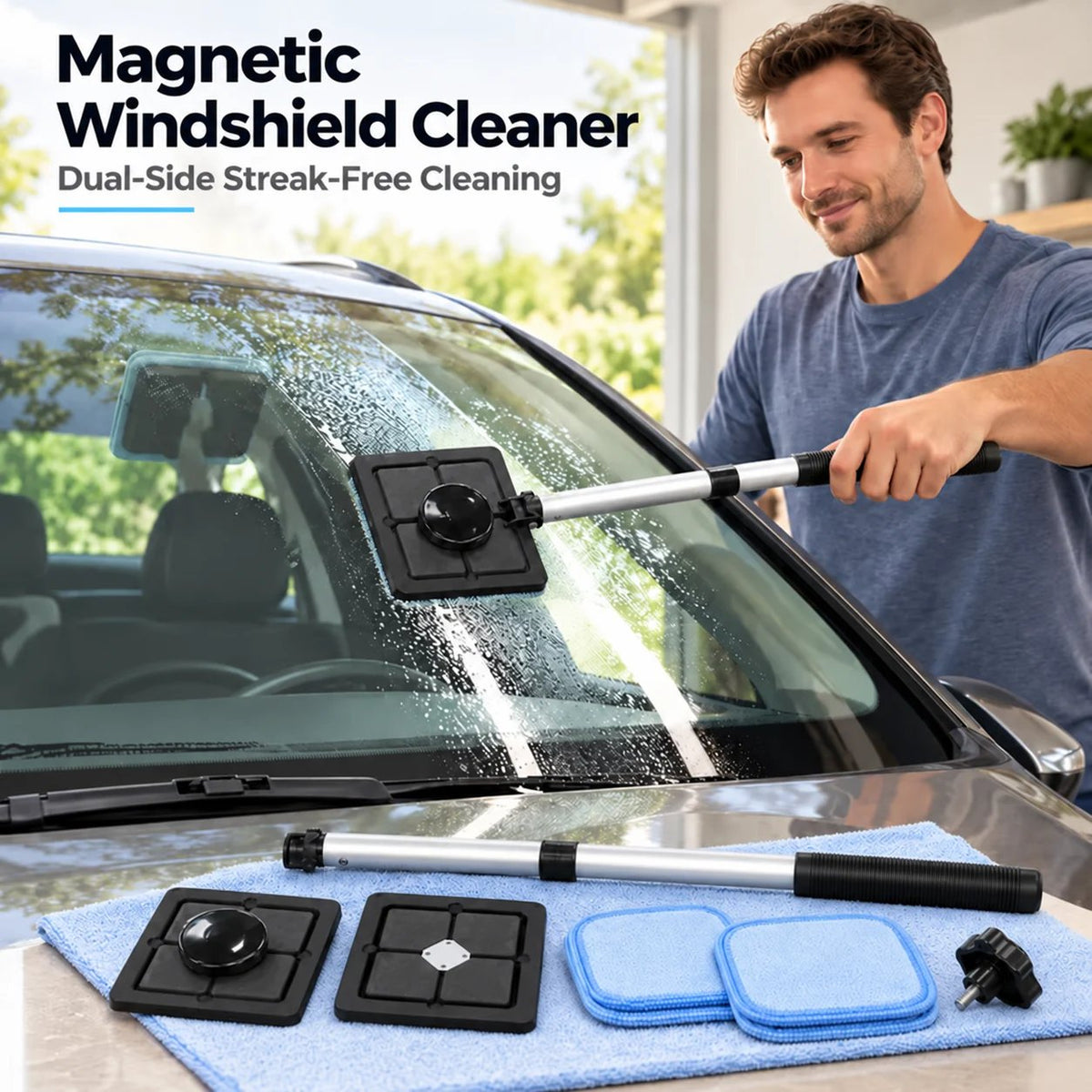 Dual Magnetic Car Windshield Cleaner